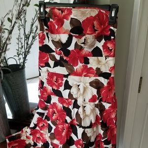 Strapless floral dress. Worn once.